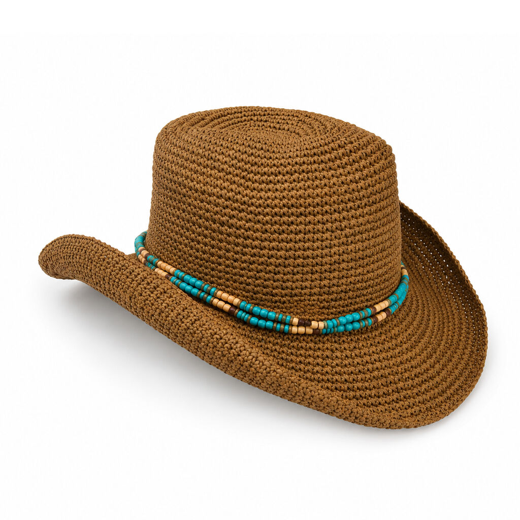 Das atmungsaktive Raffia-Stroh (Palmbl�tter der Raffia Palme) und der UPF 50+ Sonnenschutz machen diesen Sonnenhut zu einem zuve